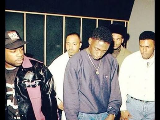 C.L. Smooth backstage with fellow artists.